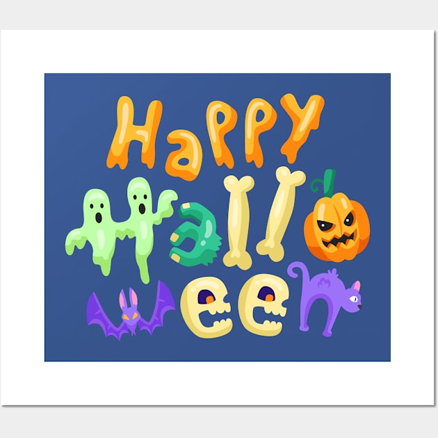 Happy Halloween Wall Art by Mako Design 